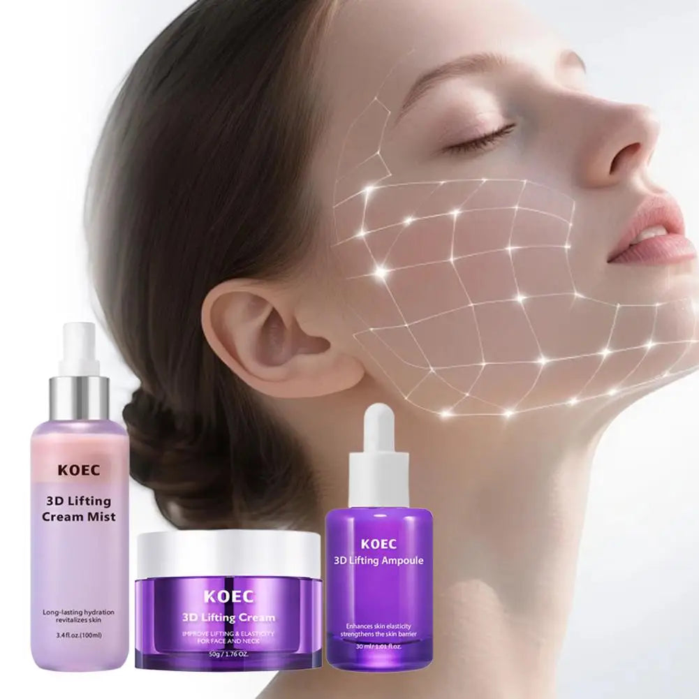 KOEC 3D lifting anti-aging skin care set for firm youthful skin