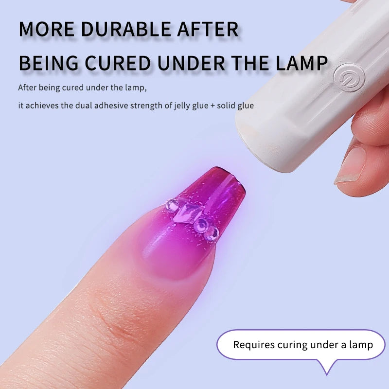 Double-sided nail glue adhesive sticker tabs reusable press-on nails