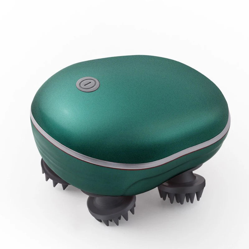 Handheld rechargeable electric scalp head massager for hair growth