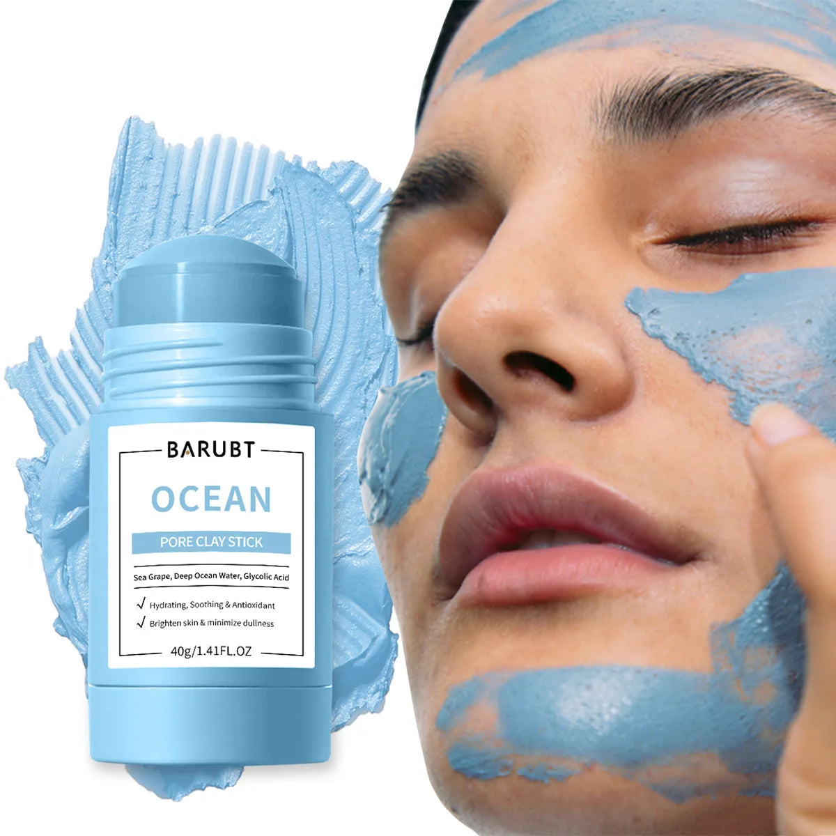 Mugwort solid face mask blackhead acne removal deep cleansing