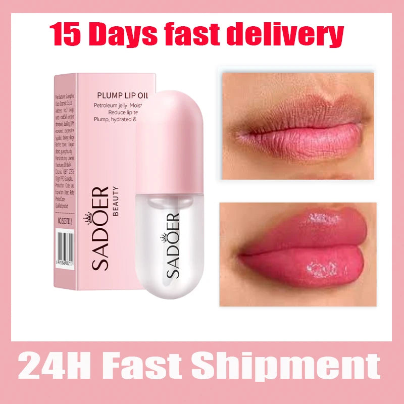 Lip plumping essential oil clear gloss hydrating volume treatment