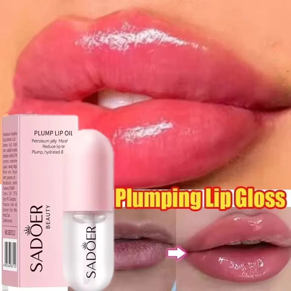Lip plumping essential oil clear gloss hydrating volume treatment