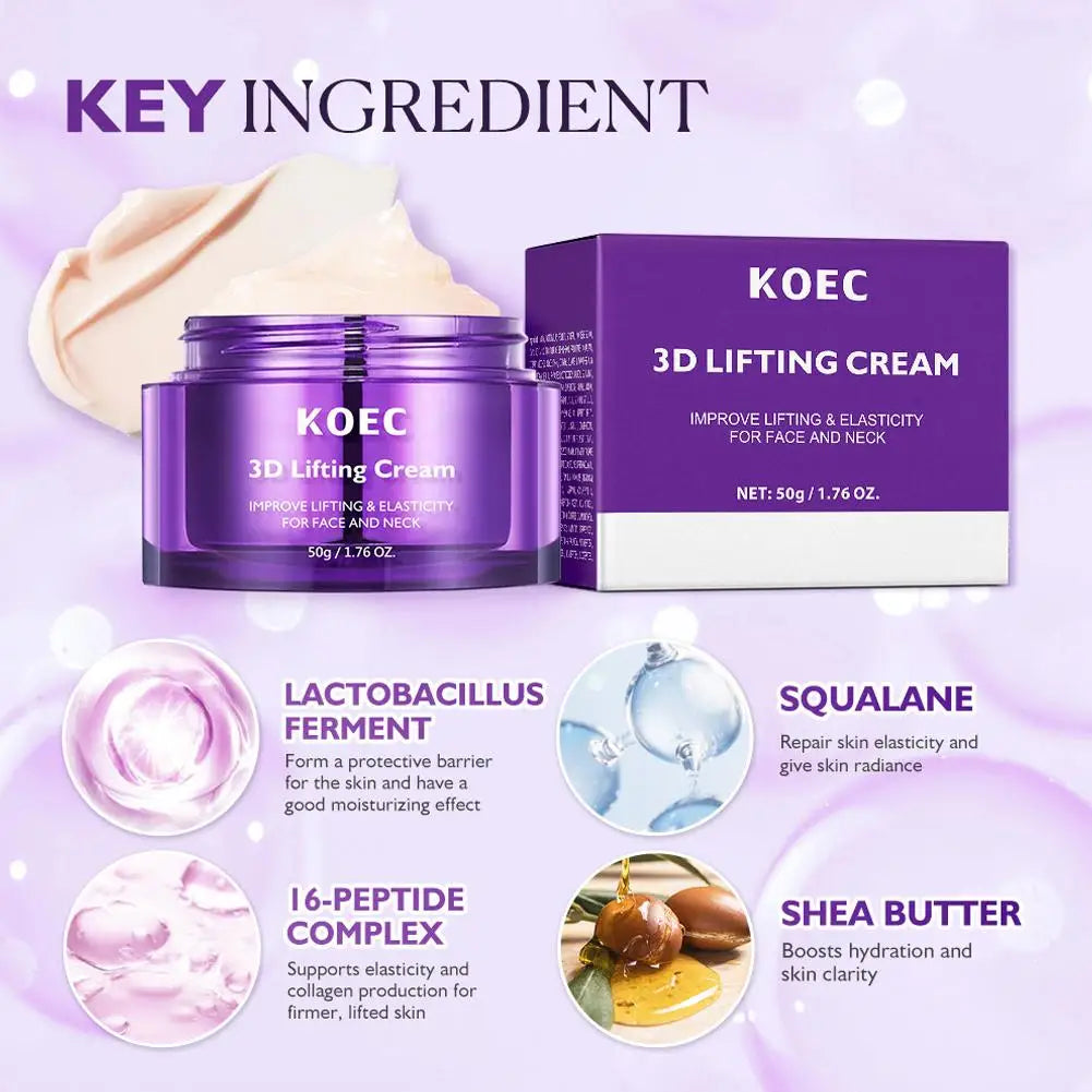 KOEC 3D lifting anti-aging skin care set for firm youthful skin