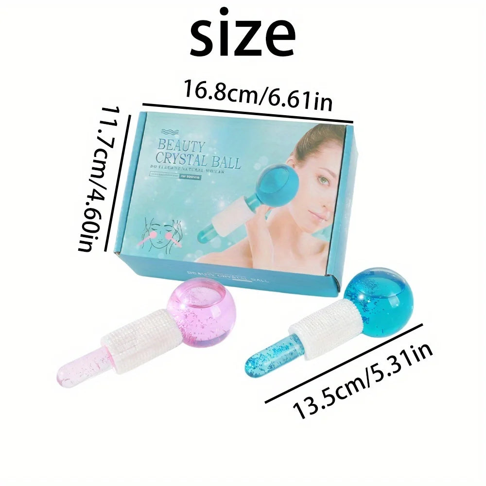 Ice globes facial massager set for puffiness and skin contouring