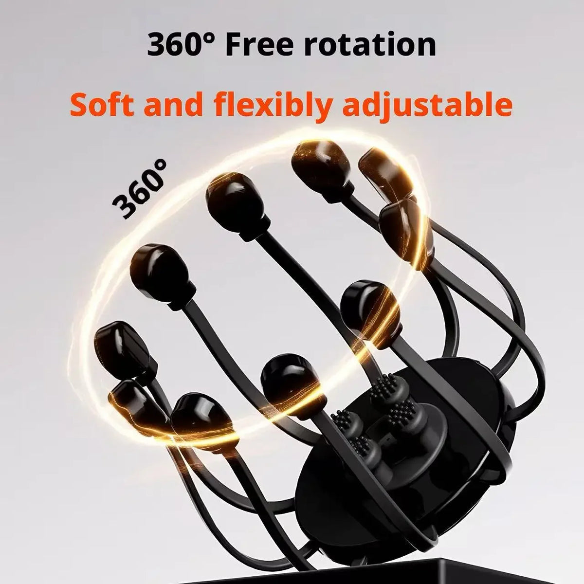 Electric octopus head massager scalp stimulator stress relief tool