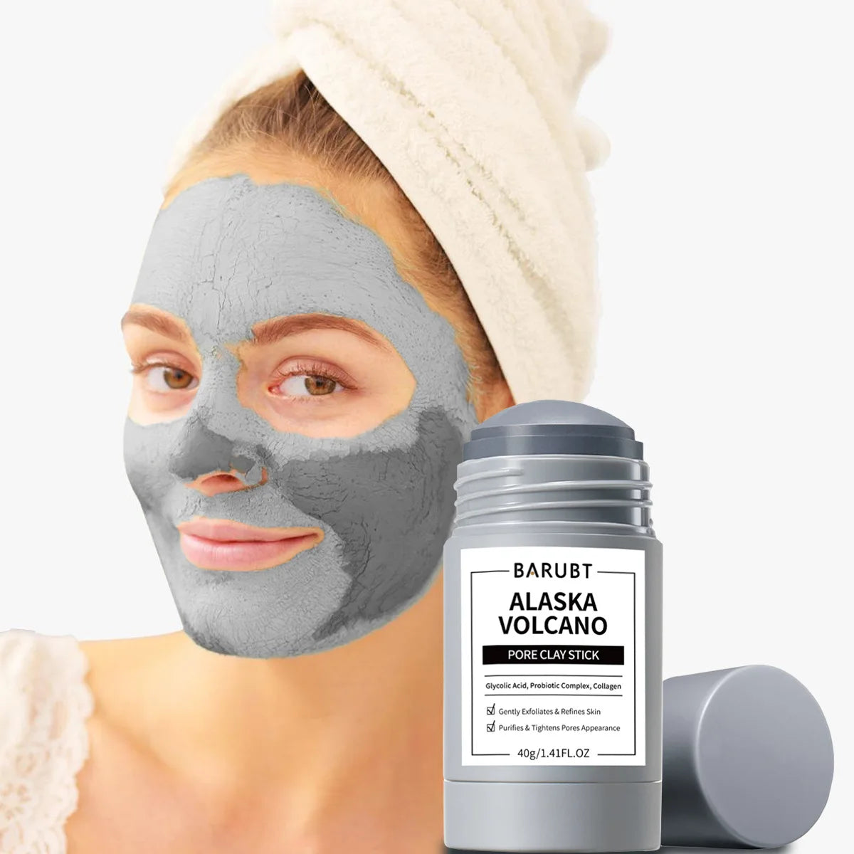 Mugwort solid face mask blackhead acne removal deep cleansing