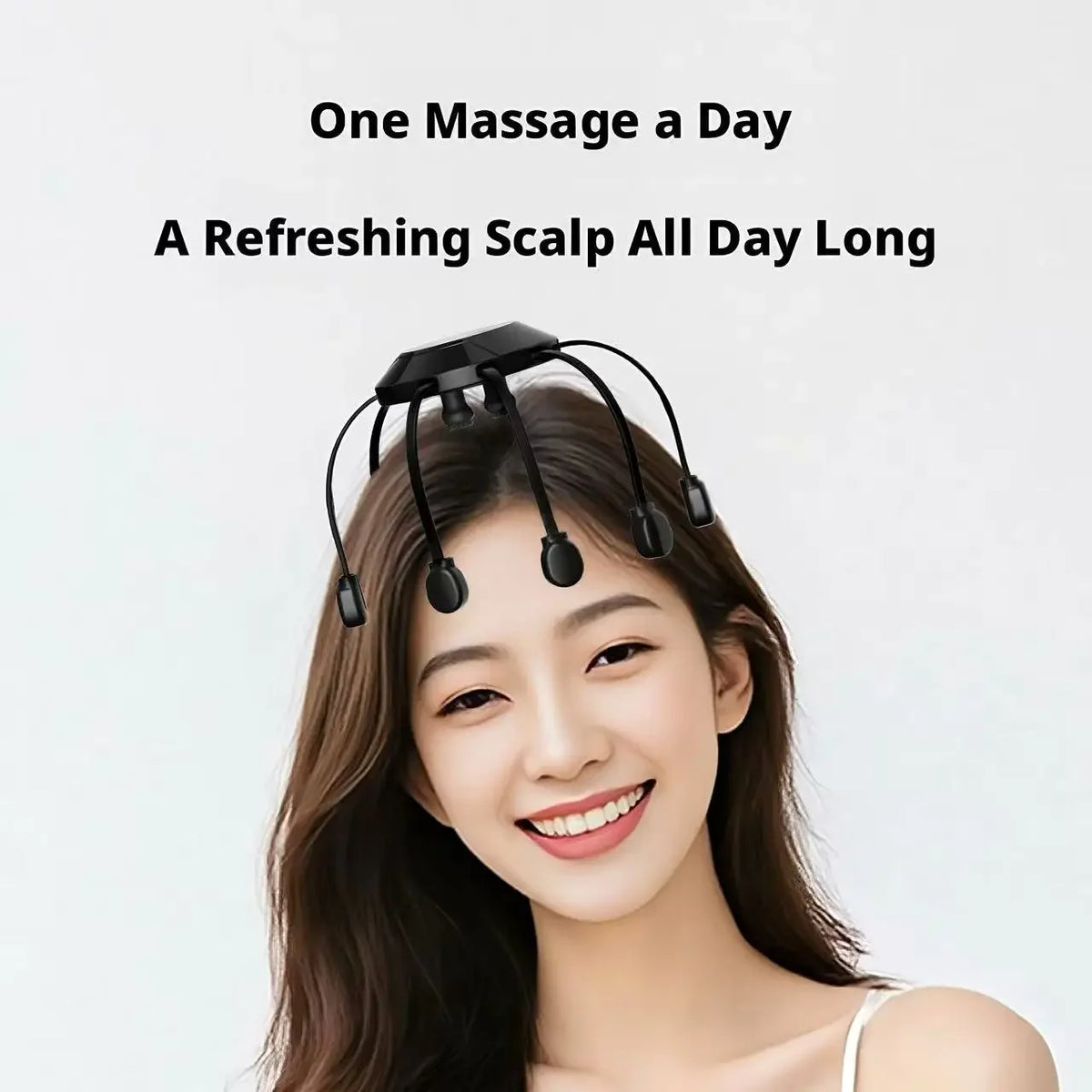 Electric octopus head massager scalp stimulator stress relief tool