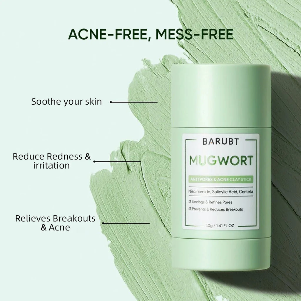 Mugwort solid face mask blackhead acne removal deep cleansing