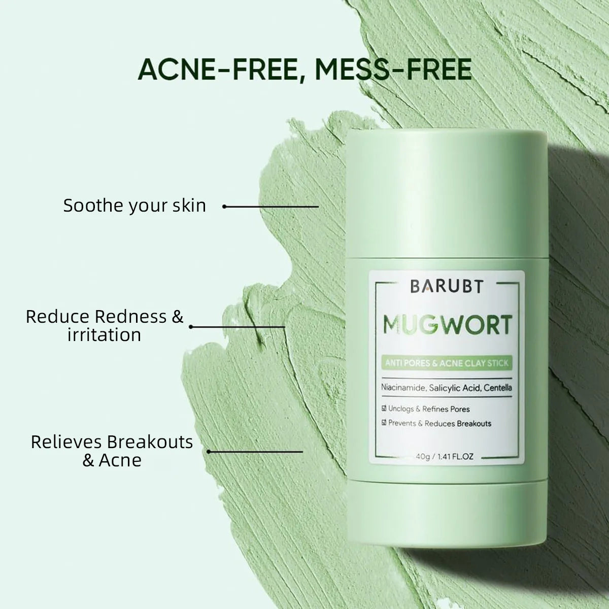 Mugwort solid face mask blackhead acne removal deep cleansing