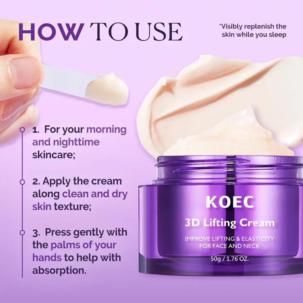 KOEC 3D lifting anti-aging skin care set for firm youthful skin