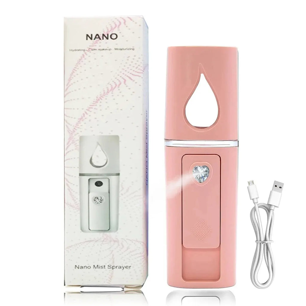 Mini face steamer air humidifier nano mist spray skin care device