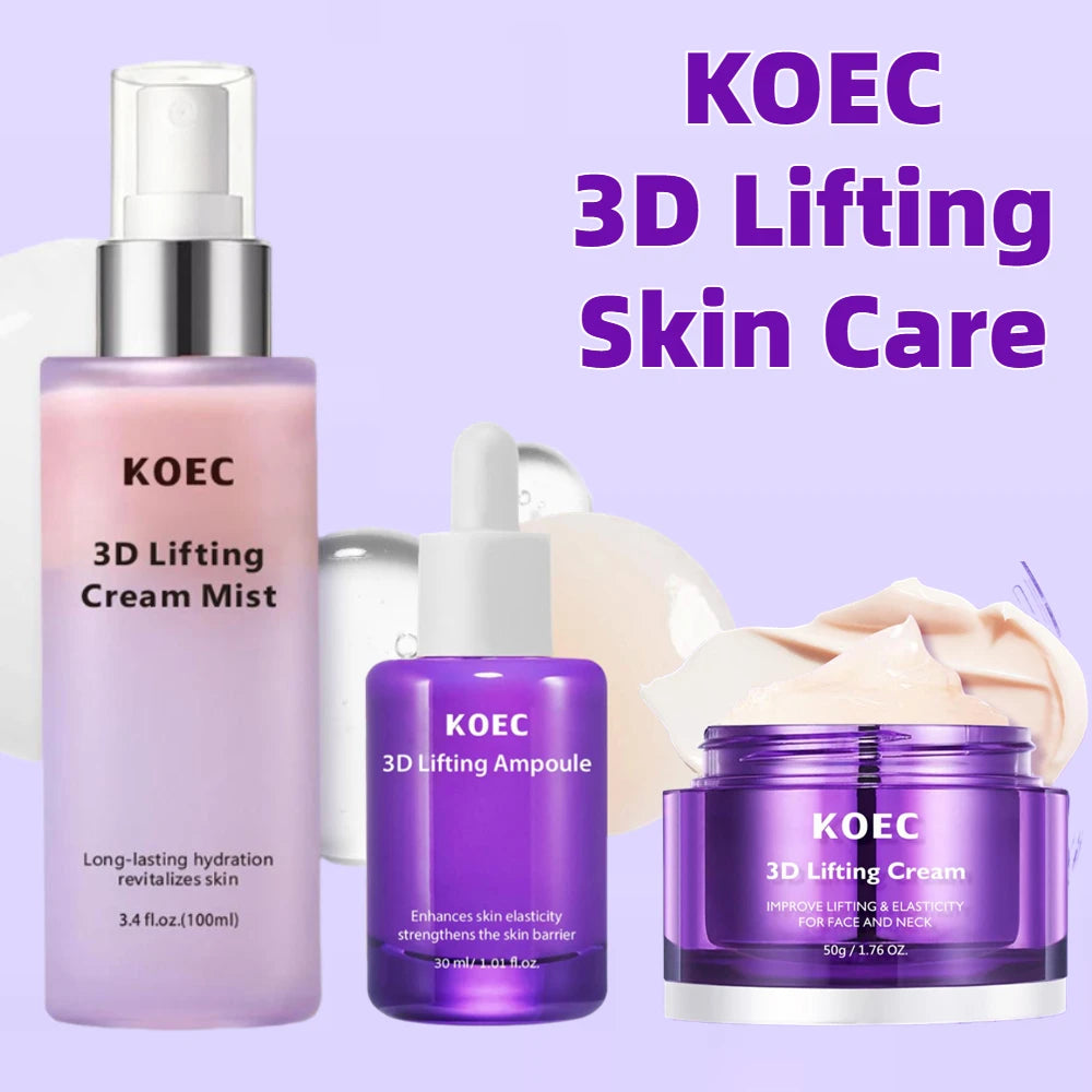 KOEC 3D lifting anti-aging skin care set for firm youthful skin