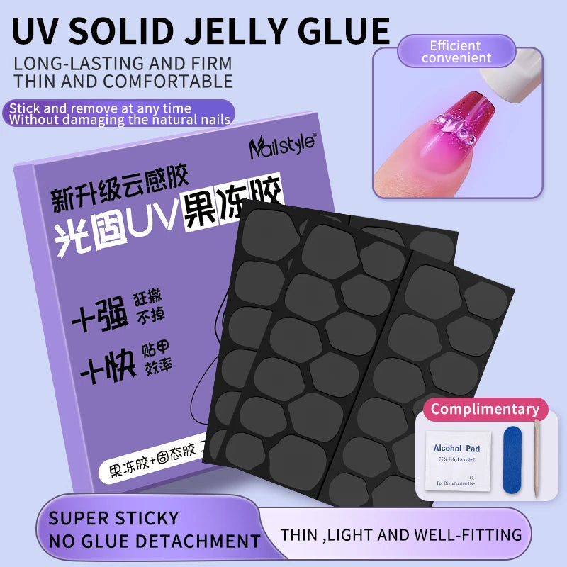 Double-sided nail glue adhesive sticker tabs reusable press-on nails