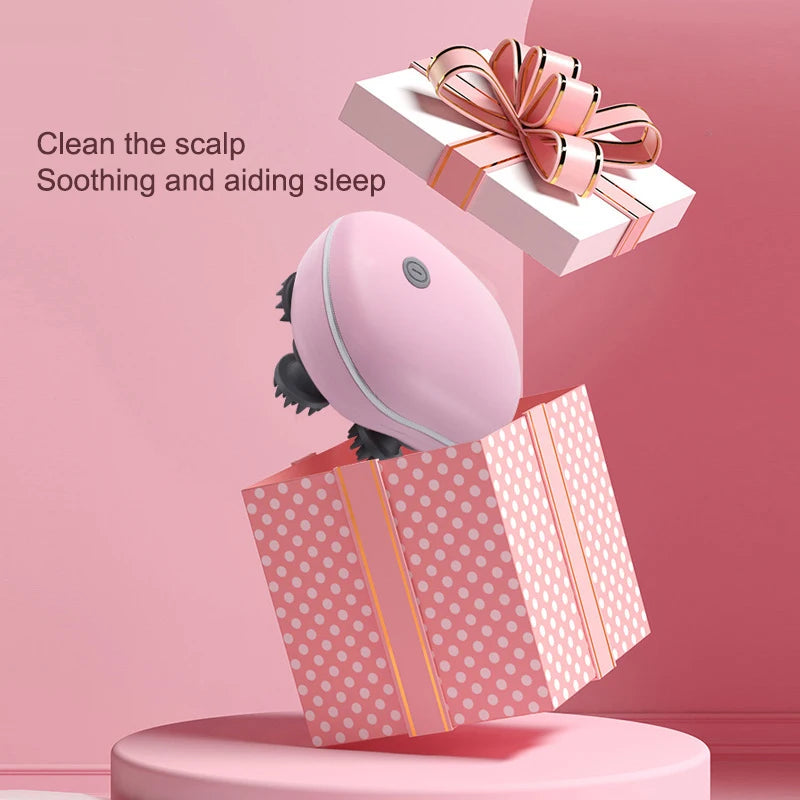Handheld rechargeable electric scalp head massager for hair growth
