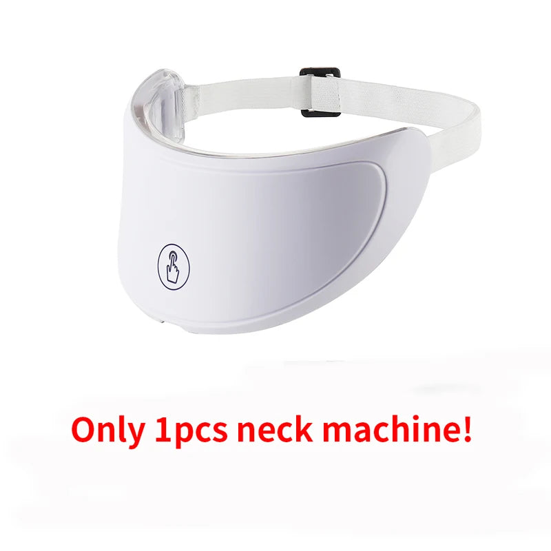 Rechargeable LED photon face and neck mask anti-aging beauty device