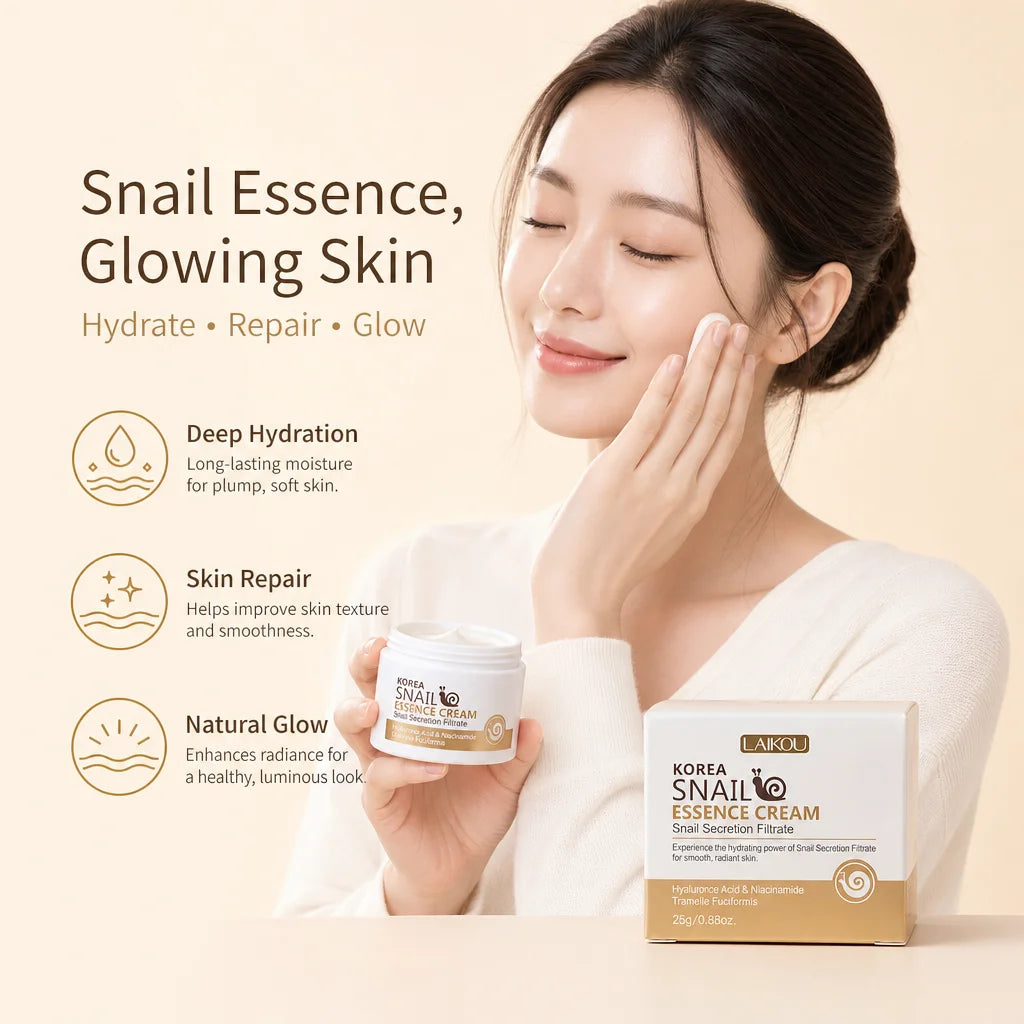 Snail essence cream with niacinamide brightening moisturizer