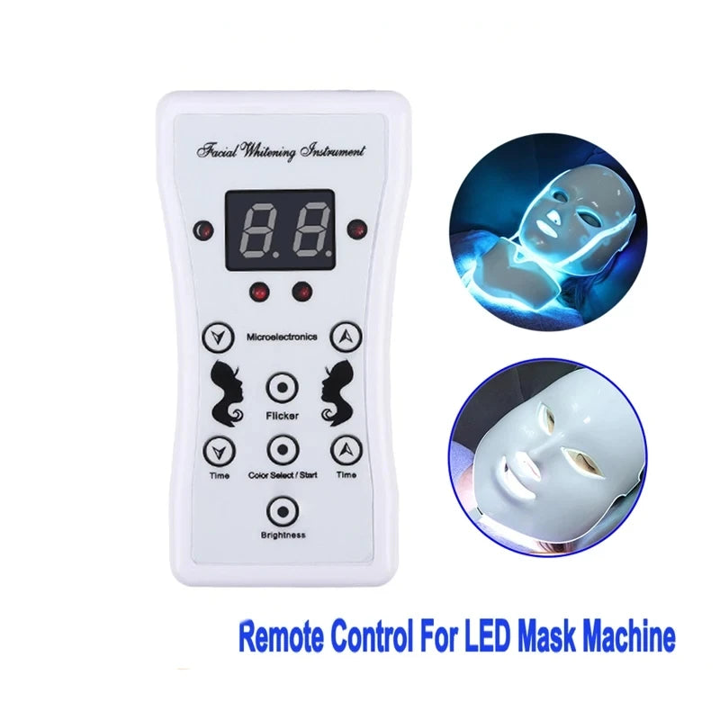 Remote control LED light therapy face mask beauty machine