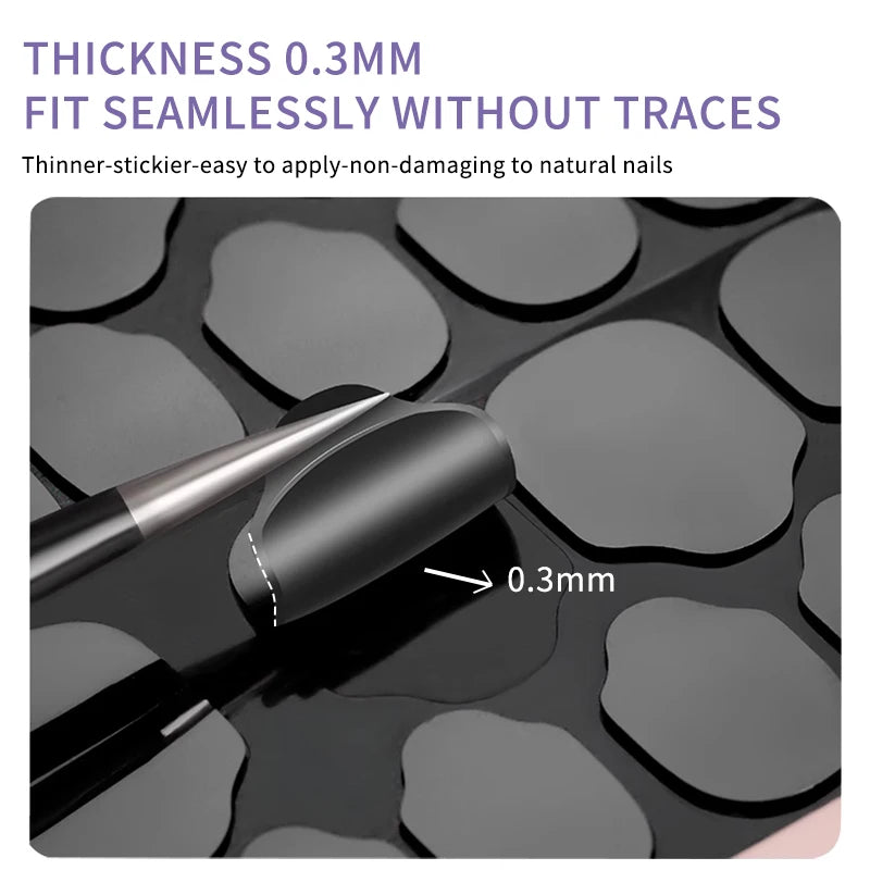 Double-sided nail glue adhesive sticker tabs reusable press-on nails