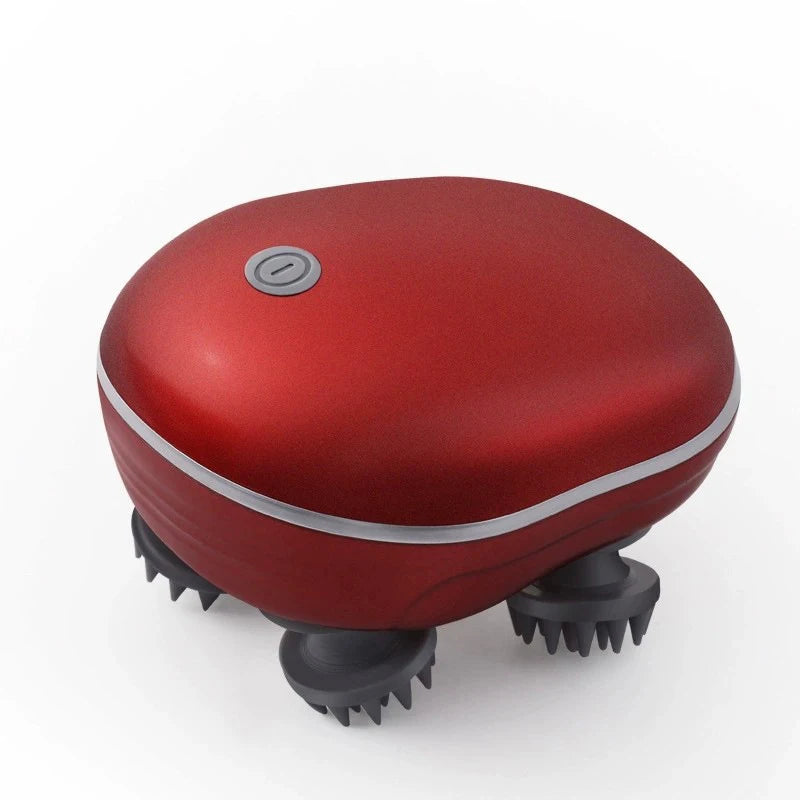 Handheld rechargeable electric scalp head massager for hair growth