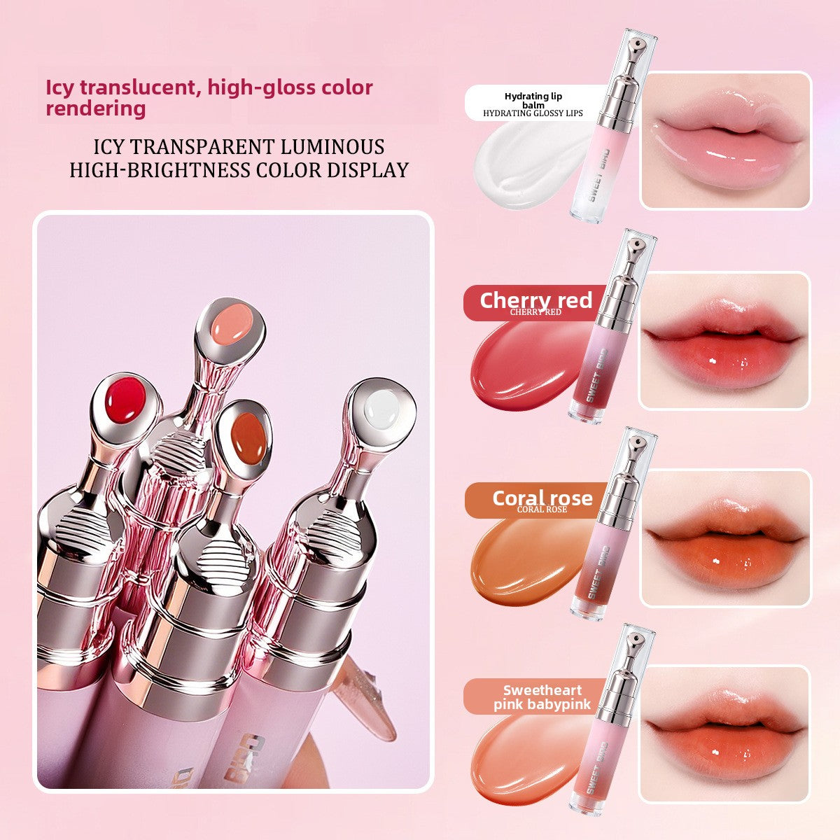 Sweet Bird Hydrating Lip Gloss with Mirror Shine