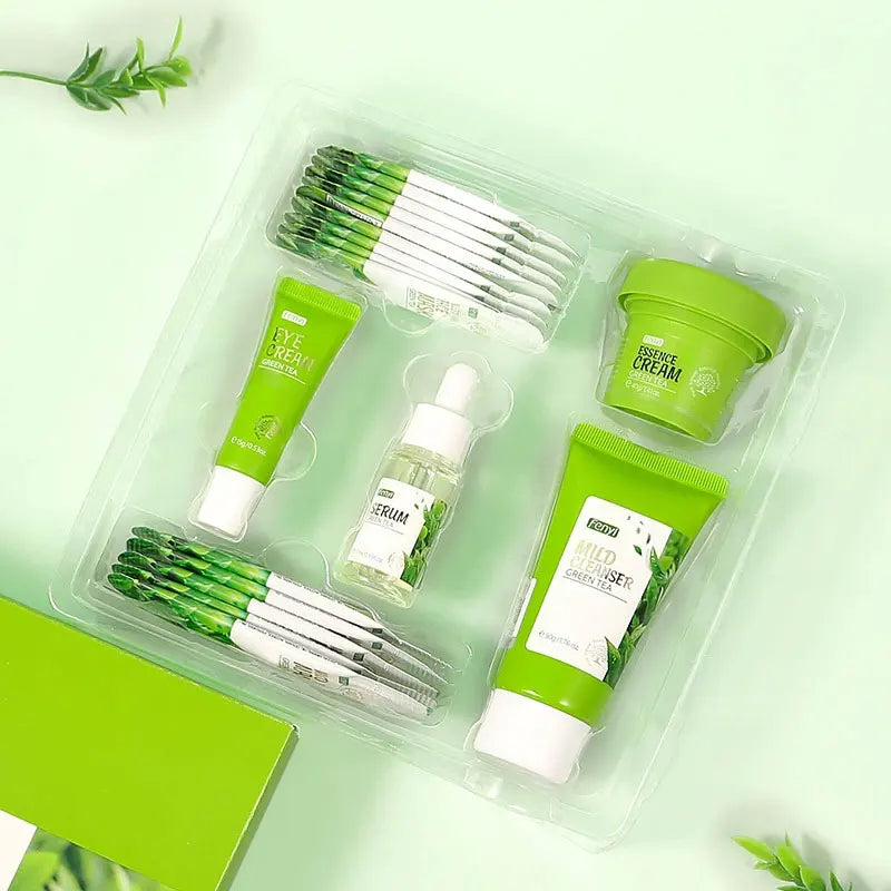 Fenyi green tea 6-piece skin care set brightening anti-aging routine