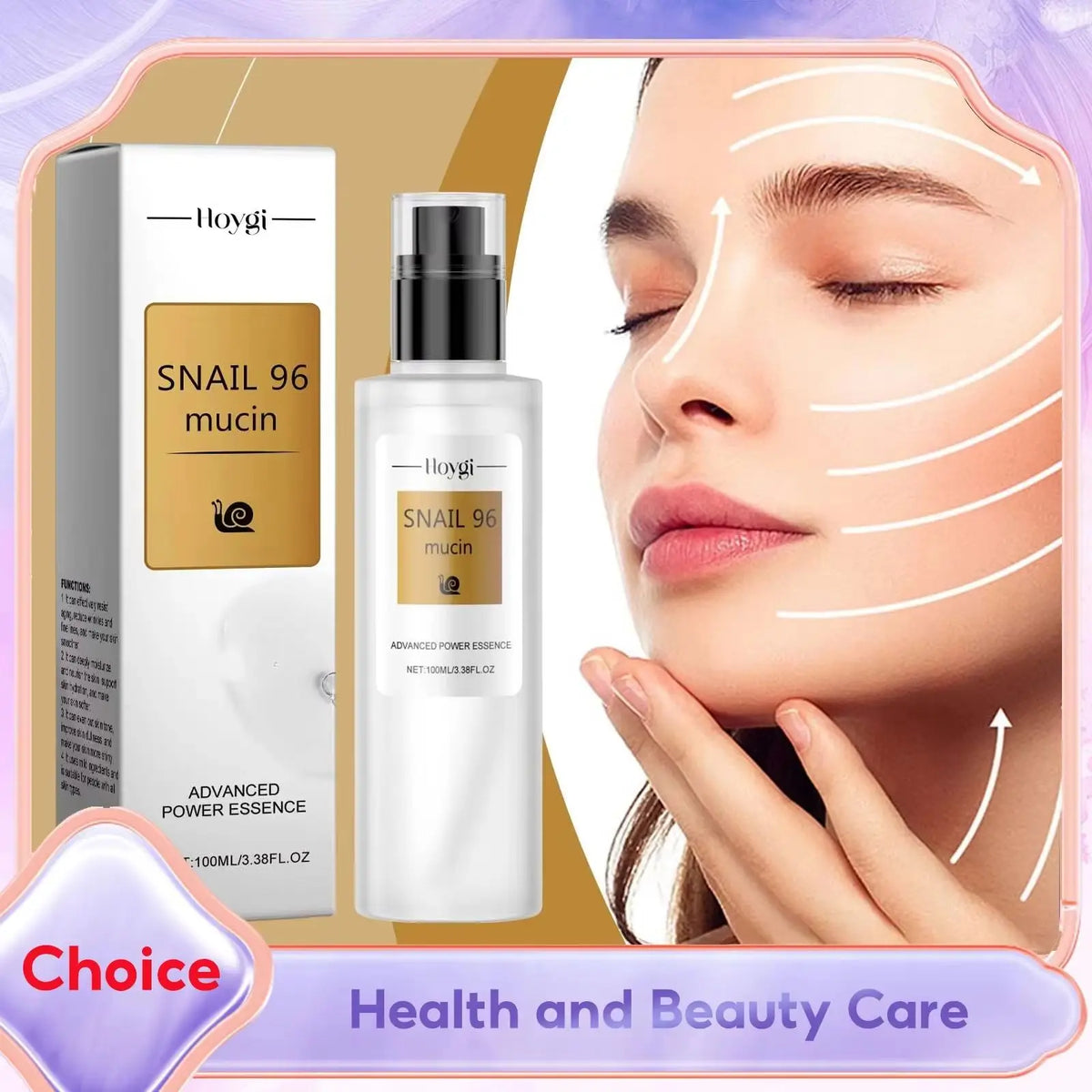 Snail mucin 96% face serum hydrating anti-aging Korean skincare