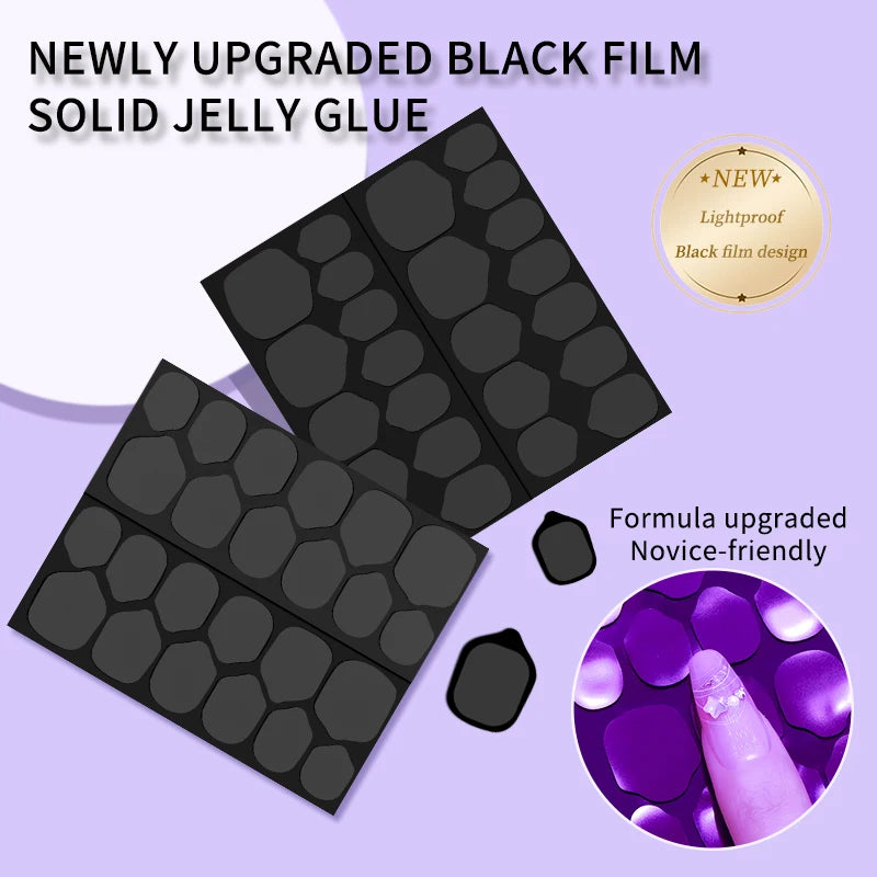 Double-sided nail glue adhesive sticker tabs reusable press-on nails