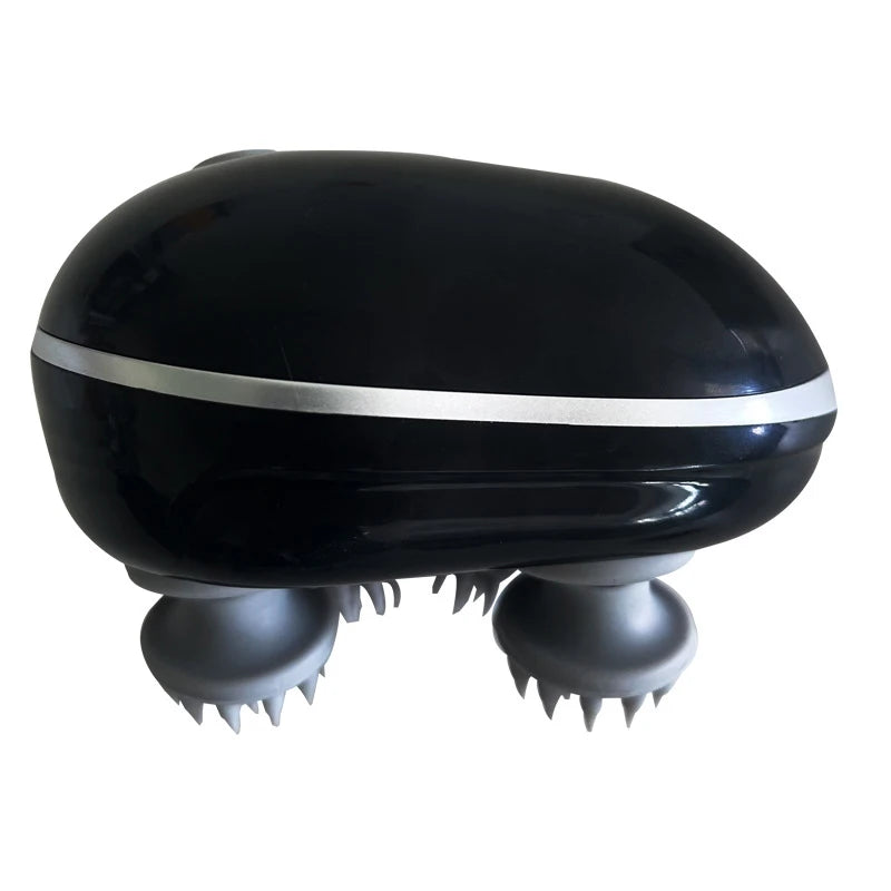 Handheld rechargeable electric scalp head massager for hair growth