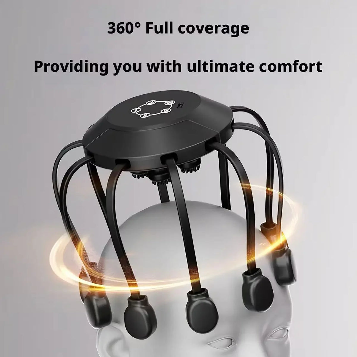 Electric octopus head massager scalp stimulator stress relief tool